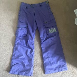 Girls 868 purple snow pants